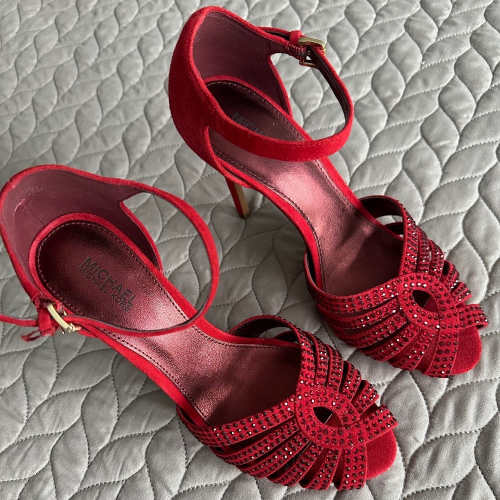 michael kors red heels